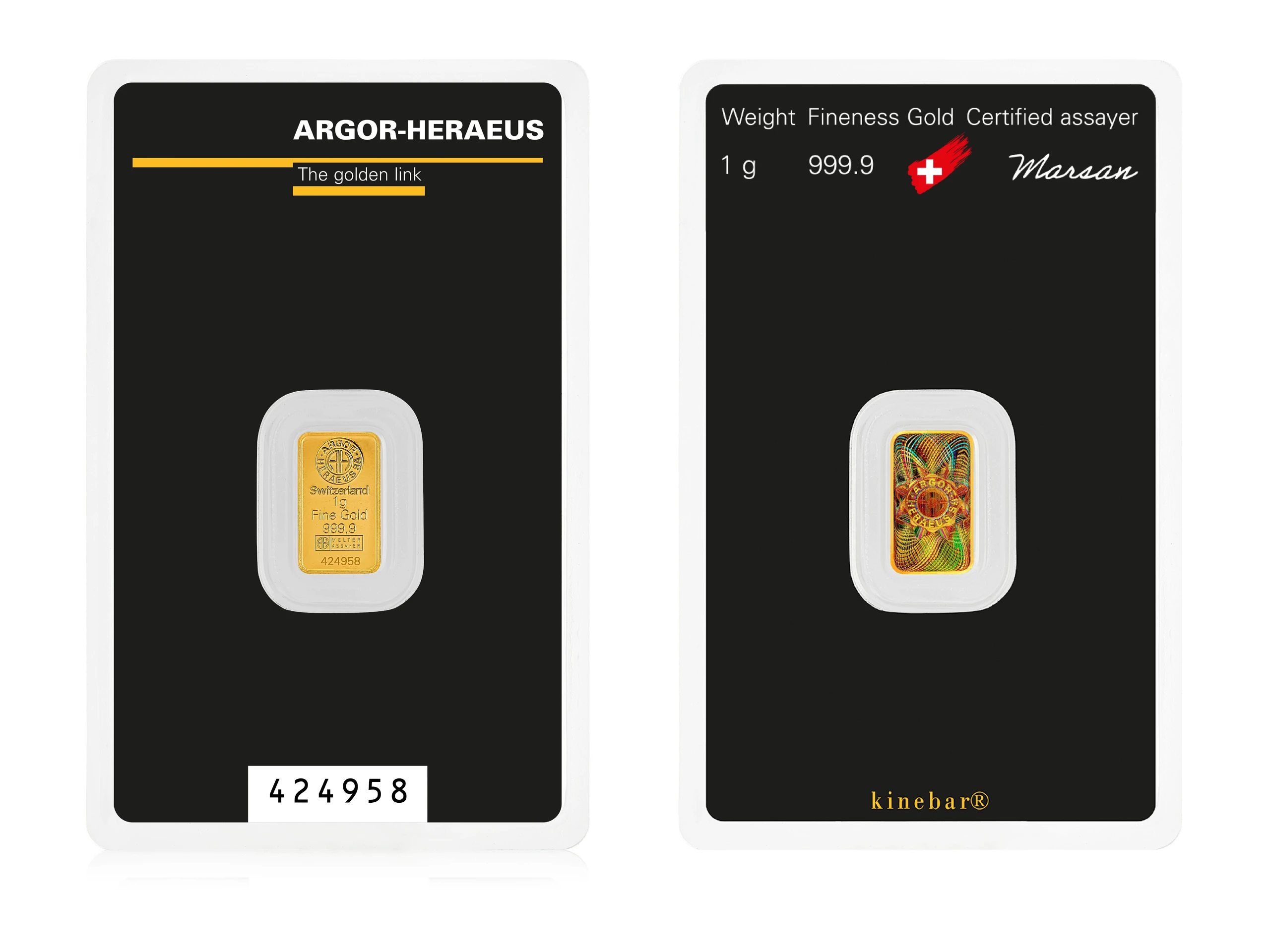 賀利氏 Kinebar® 幻彩金條1公克